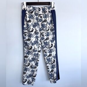 Scotch&Soda,Voilà Jogger/Trousers, Size: M, Birds & Floral pattern, Blue/White🦋